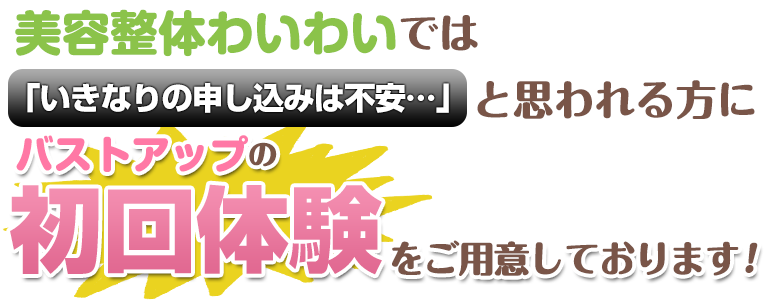 初回体験をご用意しております。